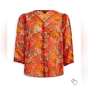 *NWT* Torrid Floral Chiffon Top